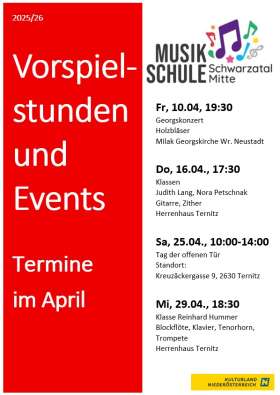 Bild zu Veranstaltungen und Events April 2026
