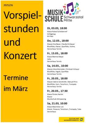 Bild zu Veranstaltungen und Events März 2026