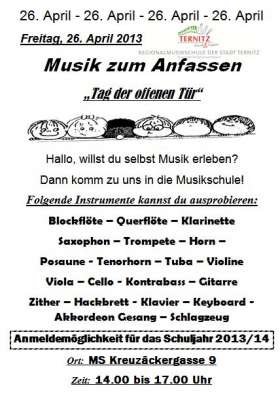 Bild zu Musikschultag der Musikschulen Niederösterreichs  am  26. April 2013